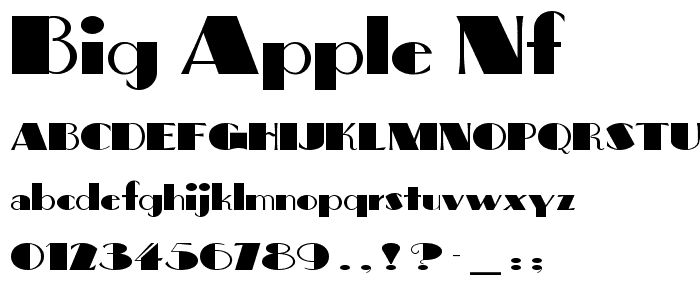 Big Apple NF font